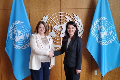 Ambassador Gergana Karadjova, Permanent Representative of Bulgaria to the United Nations in New York, held a protocol meeting with Annalena Baerbock, President of the 80th session of the UN General Assembly